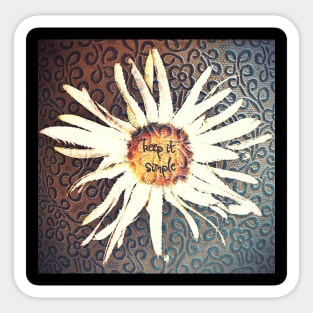 Keep it Simple, Daisy Flower Design Sticker